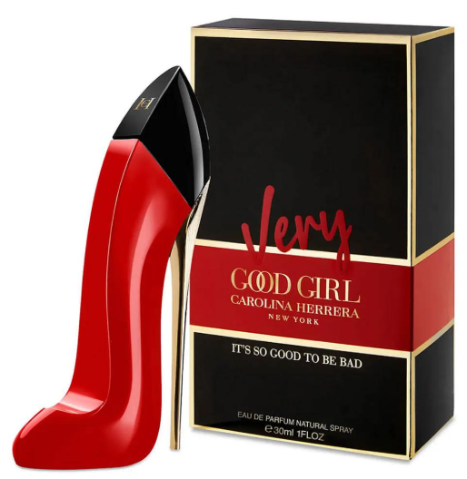 Shop Carolina Herrera Very Good Girl Eau de Parfum 30ml for women. Discover fruity red currant, lychee, rose, vanilla, and vetiver in an iconic red heel bottle.